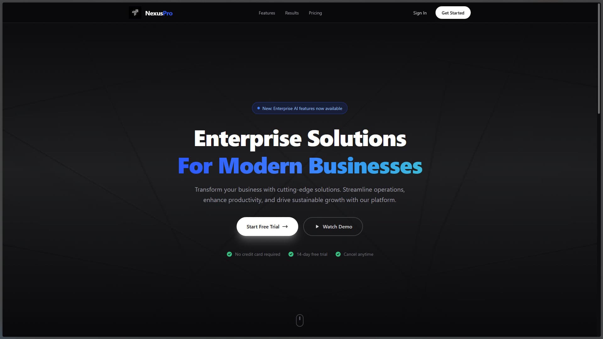 Enterprise website Demo
